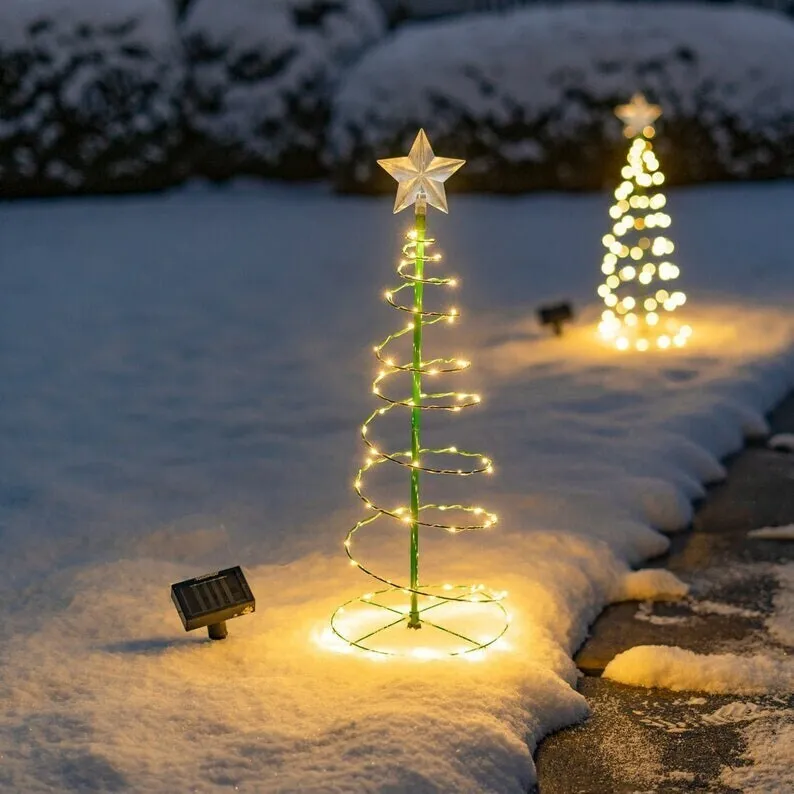 Solar Metal LED Tree Decoration String Lights
